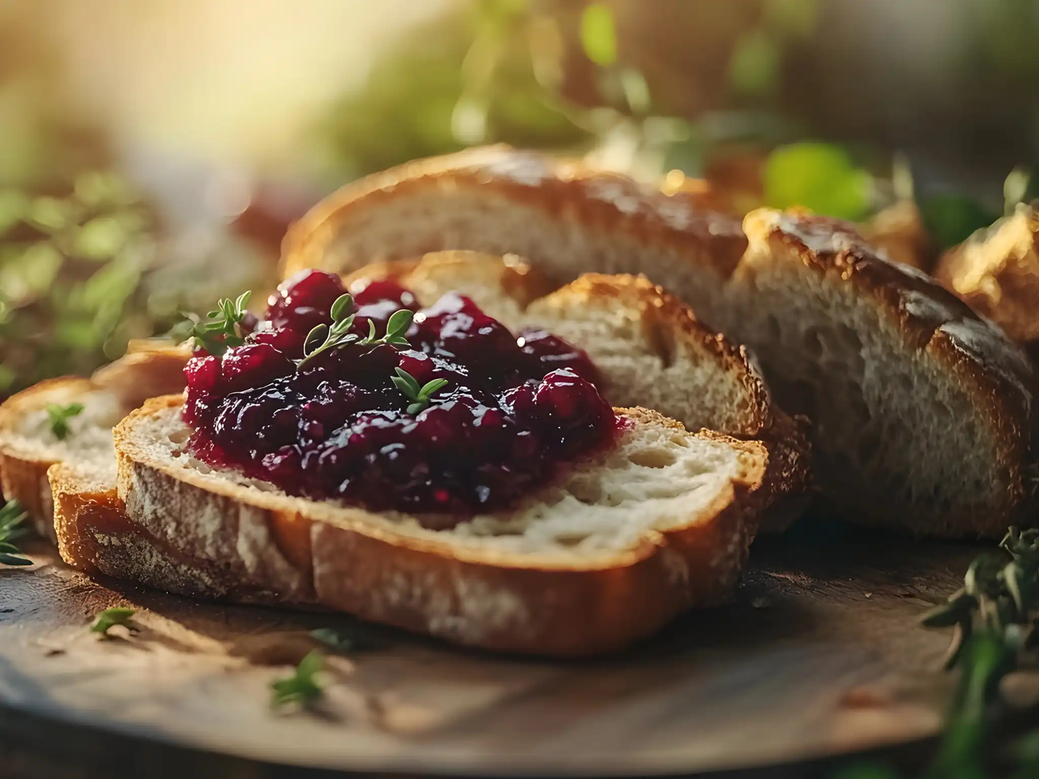 Baguett mit Cranberry Sauce