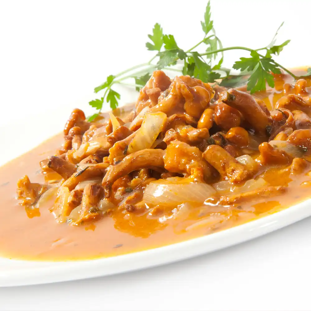 Pilzgulasch mit Pfifferlingen